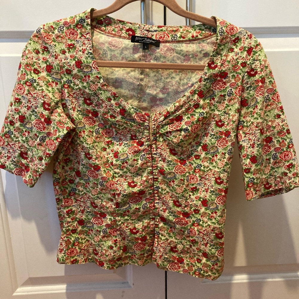 Betsey Johnson L corset style top